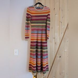 Polo by Ralph Lauren Multicolor Striped Long-Sleeve Maxi Dress
